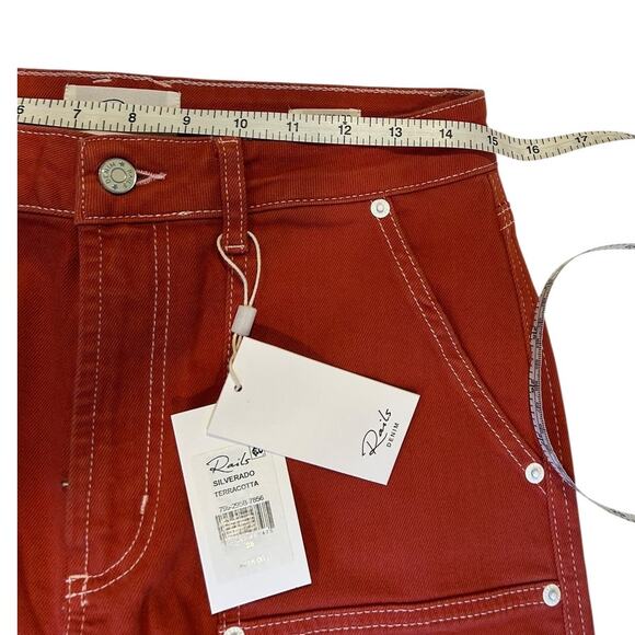 NWT RAILS Terracotta Silverado Carpenter Crop Denim Wide Leg Jeans Women's  28 - Picture 6 of 13